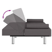 vidaXL Canapé-lit pliant avec porte-gobelets en similicuir - 78,7 x 35 x 27,6