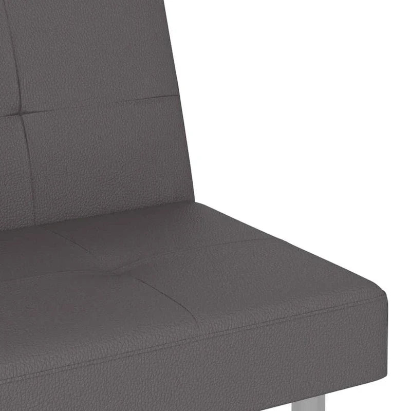 vidaXL Canapé-lit pliant avec porte-gobelets en similicuir - 78,7 x 35 x 27,6