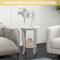 Costway Lot de 2 tables de bout à 2 étages, rondes, compactes, pour canapé ou chevet de 45 cm – Voir détails