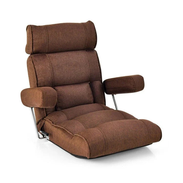 Fauteuil canapé pliant réglable avec dossier inclinable en 6 positions – 80 x 72,4 x 75 cm