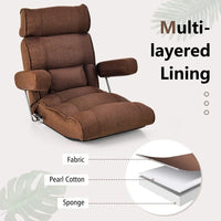 Fauteuil canapé pliant réglable avec dossier inclinable en 6 positions – 80 x 72,4 x 75 cm