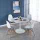Ensemble table à manger ronde pour 4 personnes, table à manger moderne 5 pièces avec 4 chaises