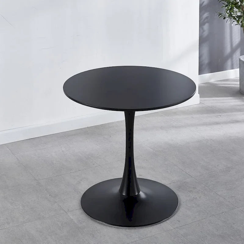 Ensemble table à manger ronde pour 4 personnes, table à manger moderne 5 pièces avec 4 chaises