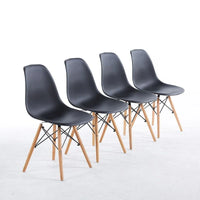 Ensemble table à manger ronde pour 4 personnes, table à manger moderne 5 pièces avec 4 chaises