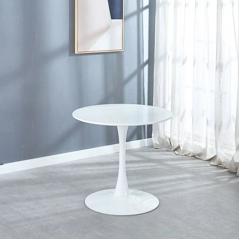 Ensemble table à manger ronde pour 4 personnes, table à manger moderne 5 pièces avec 4 chaises
