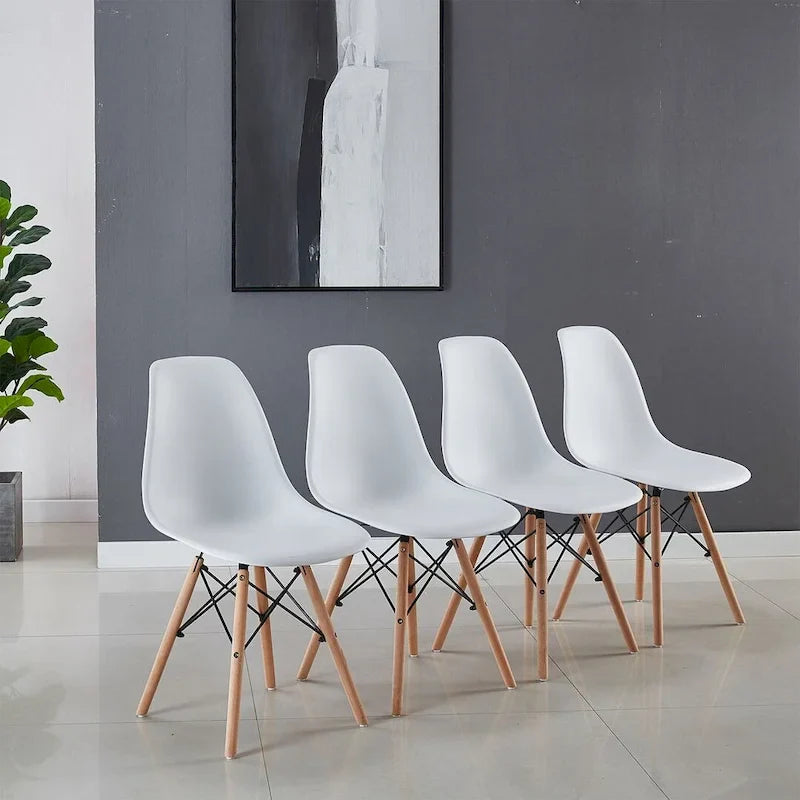 Ensemble table à manger ronde pour 4 personnes, table à manger moderne 5 pièces avec 4 chaises