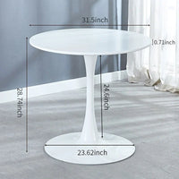 Ensemble table à manger ronde pour 4 personnes, table à manger moderne 5 pièces avec 4 chaises