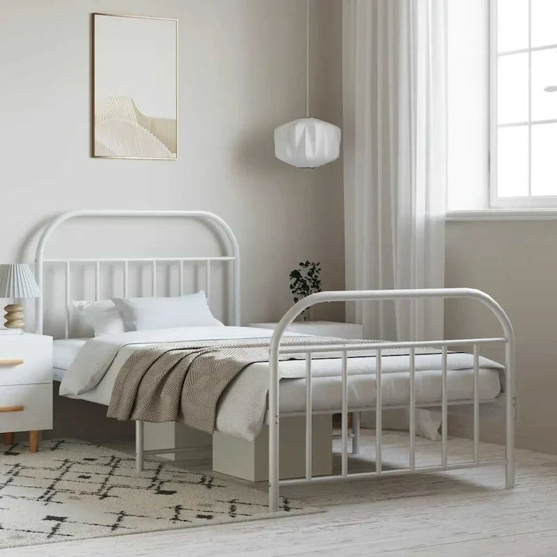 vidaXL Cadre de lit métallique 12 pouces sans matelas