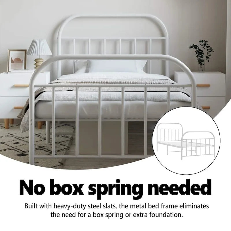 vidaXL Cadre de lit métallique 12 pouces sans matelas