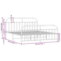 vidaXL Cadre de lit métallique 12 pouces sans matelas