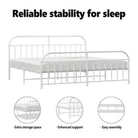 vidaXL Cadre de lit métallique 12 pouces sans matelas