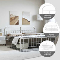 vidaXL Cadre de lit métallique 12 pouces sans matelas