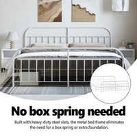 vidaXL Cadre de lit métallique 12 pouces sans matelas