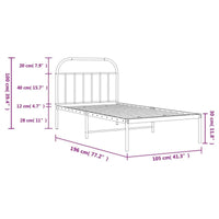 vidaXL Cadre de lit métallique 12 pouces sans matelas
