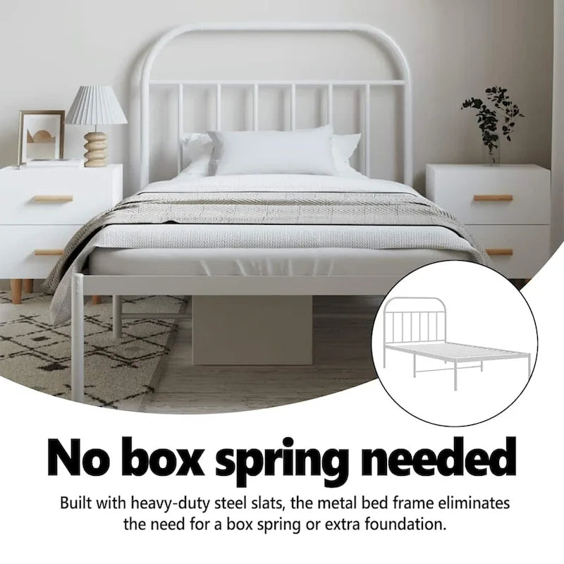 vidaXL Cadre de lit métallique 12 pouces sans matelas