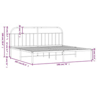 vidaXL Cadre de lit métallique 12 pouces sans matelas