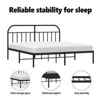 vidaXL Cadre de lit métallique 12 pouces sans matelas