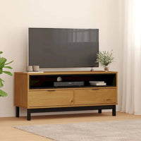 vidaXL Meuble TV FLAM 110x40x50 cm Pin massif - 110 x 40 x 50