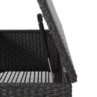 GDFStudio Sandy Unité de rangement d'extérieur en résine tressée, Gris/Noir