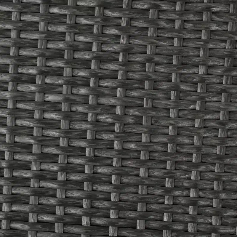 GDFStudio Sandy Unité de rangement d'extérieur en résine tressée, Gris/Noir