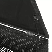 GDFStudio Sandy Unité de rangement d'extérieur en résine tressée, Gris/Noir