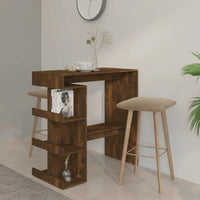 Table de bar vidaXL avec étagère de rangement 39.4x19.7x40, bois d'ingénierie - 39.4 x 19.7 x 40