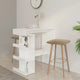 Table de bar vidaXL avec étagère de rangement 39.4x19.7x40, bois d'ingénierie - 39.4 x 19.7 x 40