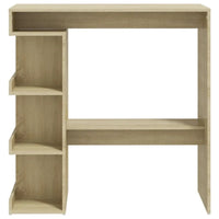 Table de bar vidaXL avec étagère de rangement 39.4x19.7x40, bois d'ingénierie - 39.4 x 19.7 x 40