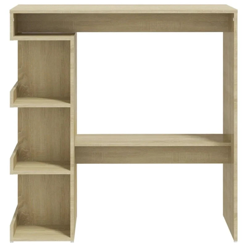 Table de bar vidaXL avec étagère de rangement 39.4x19.7x40, bois d'ingénierie - 39.4 x 19.7 x 40