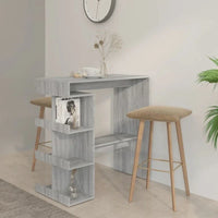 Table de bar vidaXL avec étagère de rangement 39.4x19.7x40, bois d'ingénierie - 39.4 x 19.7 x 40