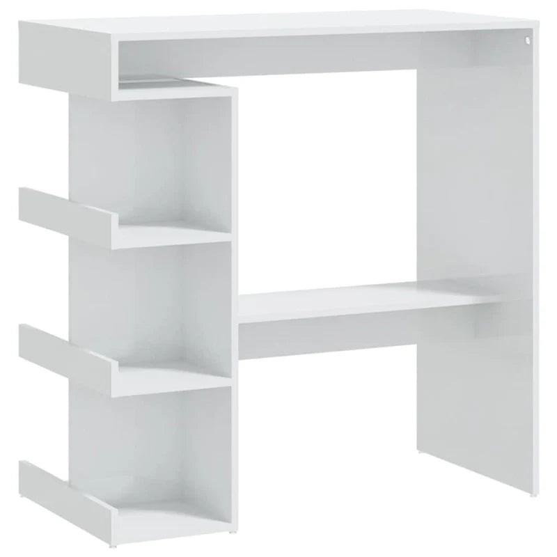 Table de bar vidaXL avec étagère de rangement 39.4x19.7x40, bois d'ingénierie - 39.4 x 19.7 x 40