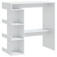 Table de bar vidaXL avec étagère de rangement 39.4x19.7x40, bois d'ingénierie - 39.4 x 19.7 x 40