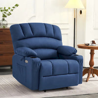 Fauteuil Élévateur Inclinable Électrique MCombo avec Massage et Chaleur, Similicuir R7096 (Moyen-Large)