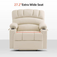 Fauteuil Élévateur Inclinable Électrique MCombo avec Massage et Chaleur, Similicuir R7096 (Moyen-Large)