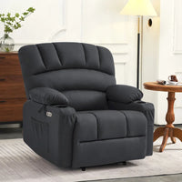Fauteuil Élévateur Inclinable Électrique MCombo avec Massage et Chaleur, Similicuir R7096 (Moyen-Large)