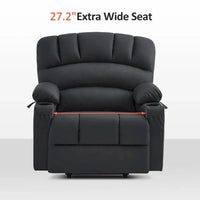 Fauteuil Élévateur Inclinable Électrique MCombo avec Massage et Chaleur, Similicuir R7096 (Moyen-Large)