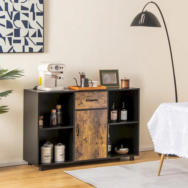 Buffet de ferme Costway, meuble d'appoint, bar à café, classeur, console - 122 x 41 x 80 cm (L x l x H)