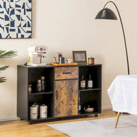 Buffet de ferme Costway, meuble d'appoint, bar à café, classeur, console - 122 x 41 x 80 cm (L x l x H)