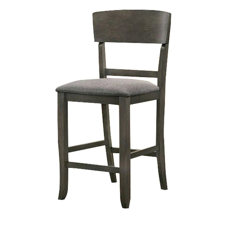 Chaise hauteur comptoir en bois avec dossier incurvé, lot de 2 - 18,5 L x 20,5 l x 40 H