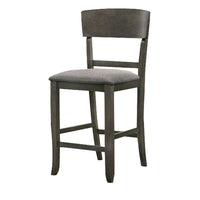 Chaise hauteur comptoir en bois avec dossier incurvé, lot de 2 - 18,5 L x 20,5 l x 40 H