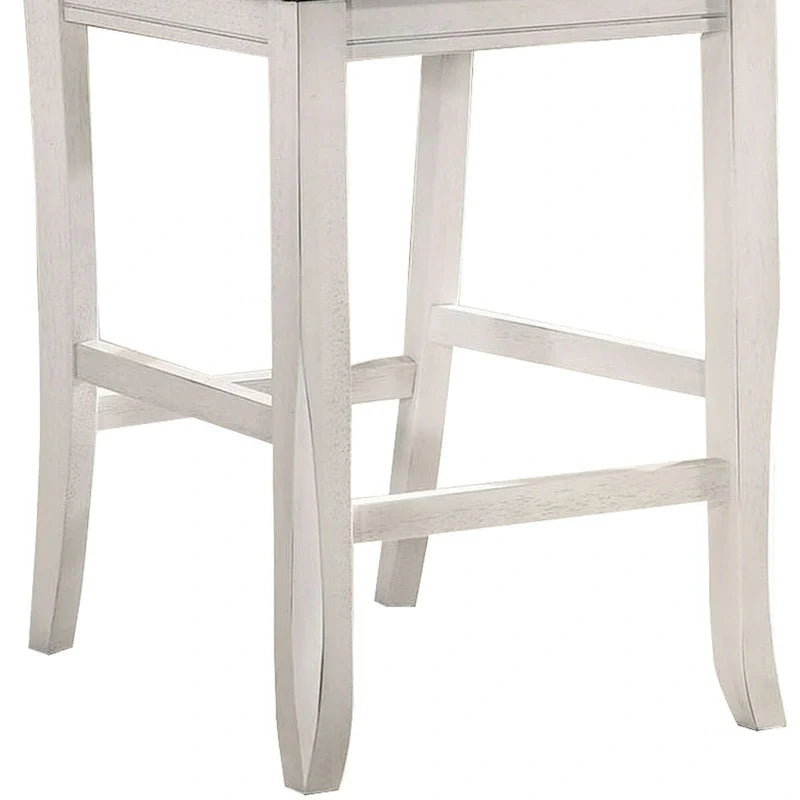Chaise hauteur comptoir en bois avec dossier incurvé, lot de 2 - 18,5 L x 20,5 l x 40 H