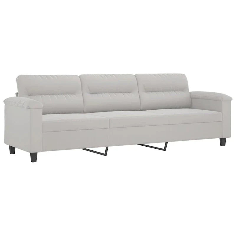 vidaXL Canapé Moderne Fauteuil d'appoint rembourré avec repose-pieds Tissu microfibre