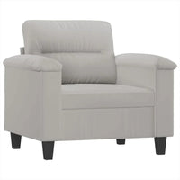 vidaXL Canapé Moderne Fauteuil d'appoint rembourré avec repose-pieds Tissu microfibre