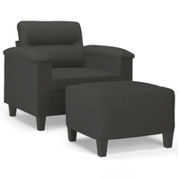 vidaXL Canapé Moderne Fauteuil d'appoint rembourré avec repose-pieds Tissu microfibre