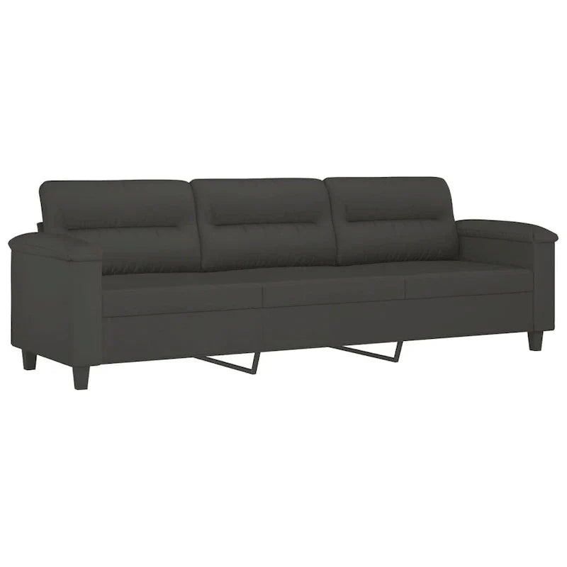 vidaXL Canapé Moderne Fauteuil d'appoint rembourré avec repose-pieds Tissu microfibre