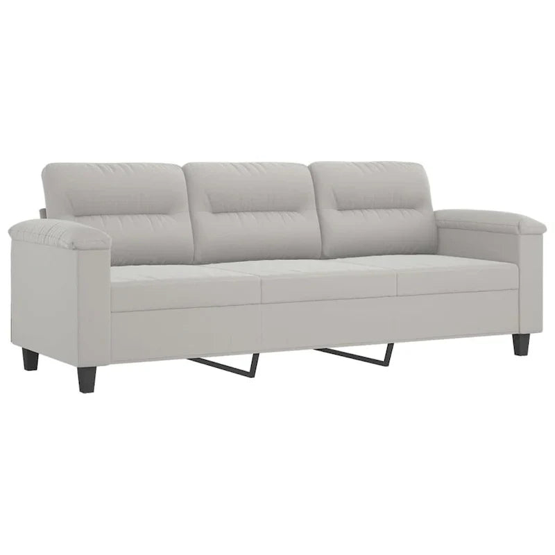 vidaXL Canapé Moderne Fauteuil d'appoint rembourré avec repose-pieds Tissu microfibre