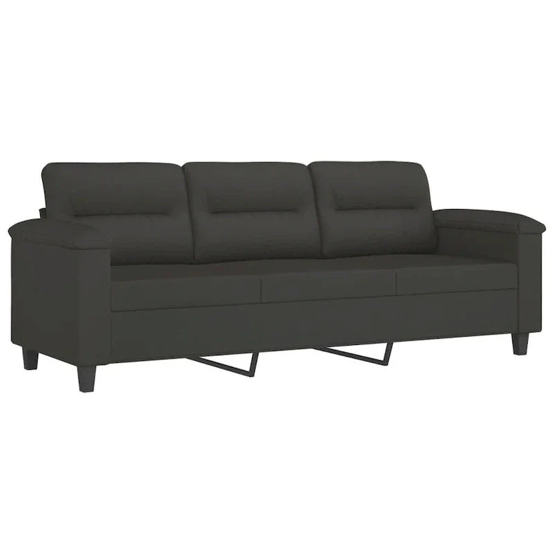 vidaXL Canapé Moderne Fauteuil d'appoint rembourré avec repose-pieds Tissu microfibre
