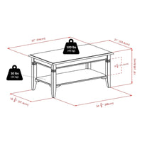 Table basse Nolan, Cappuccino - 37L x 21P x 18H