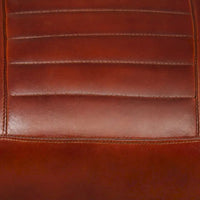 vidaXL Canapé Fauteuil individuel avec cadre en métal pour salon Cuir véritable - 60 x 64 x 74 cm