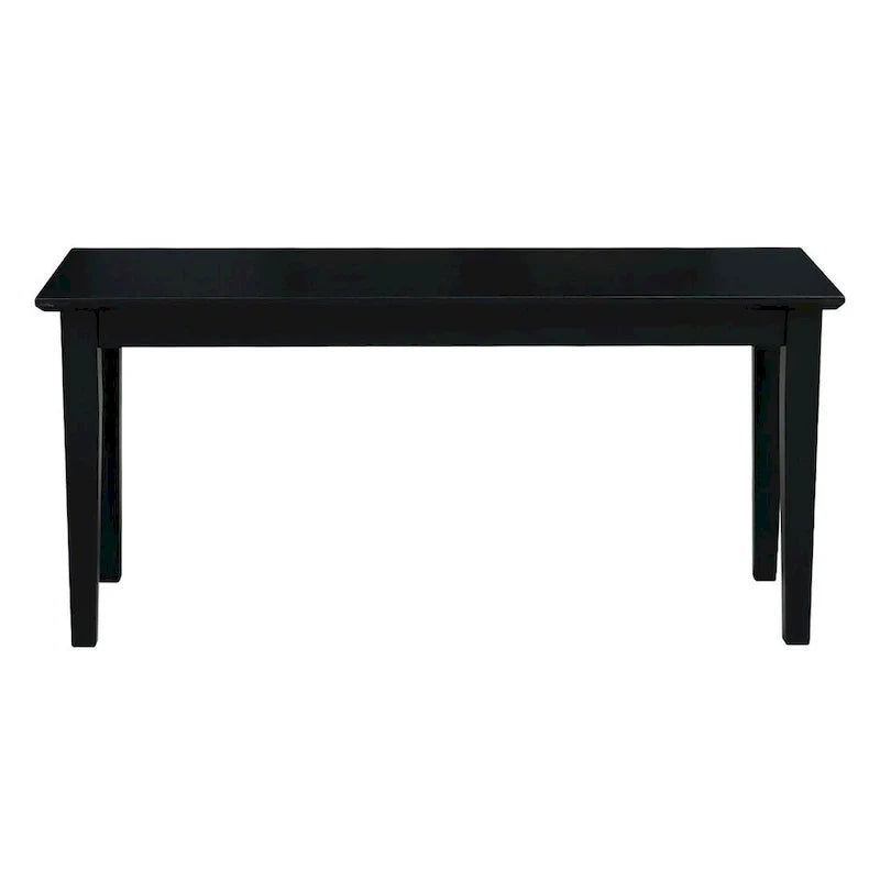 Banc d'entrée d'appoint en bois massif, fini noir - 40 x 14 x 18H pouces